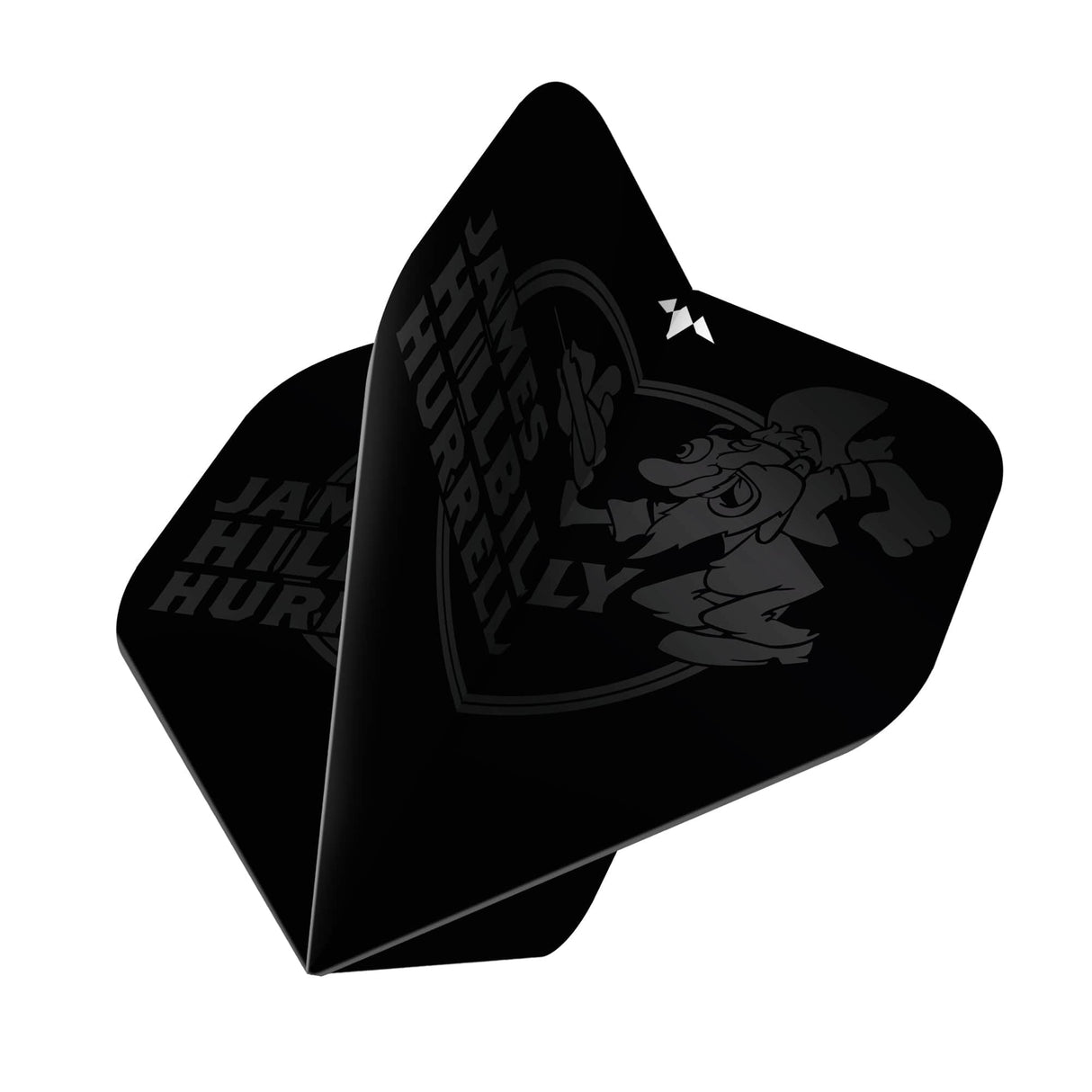 Mission Solo Dart Flights - 100 Micron - No2 - Std - James Hurrell - Black - Hillbilly