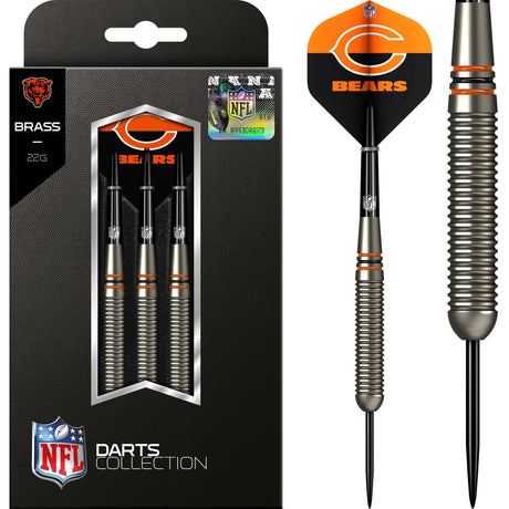 NFL - Steel Tip Brass Darts - Official Licensed - Chicago Bears - 22g 22g