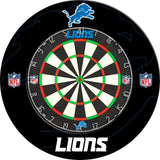 NFL - Printed Dartboard & Printed Surround - Official Licensed - Detroit Lions