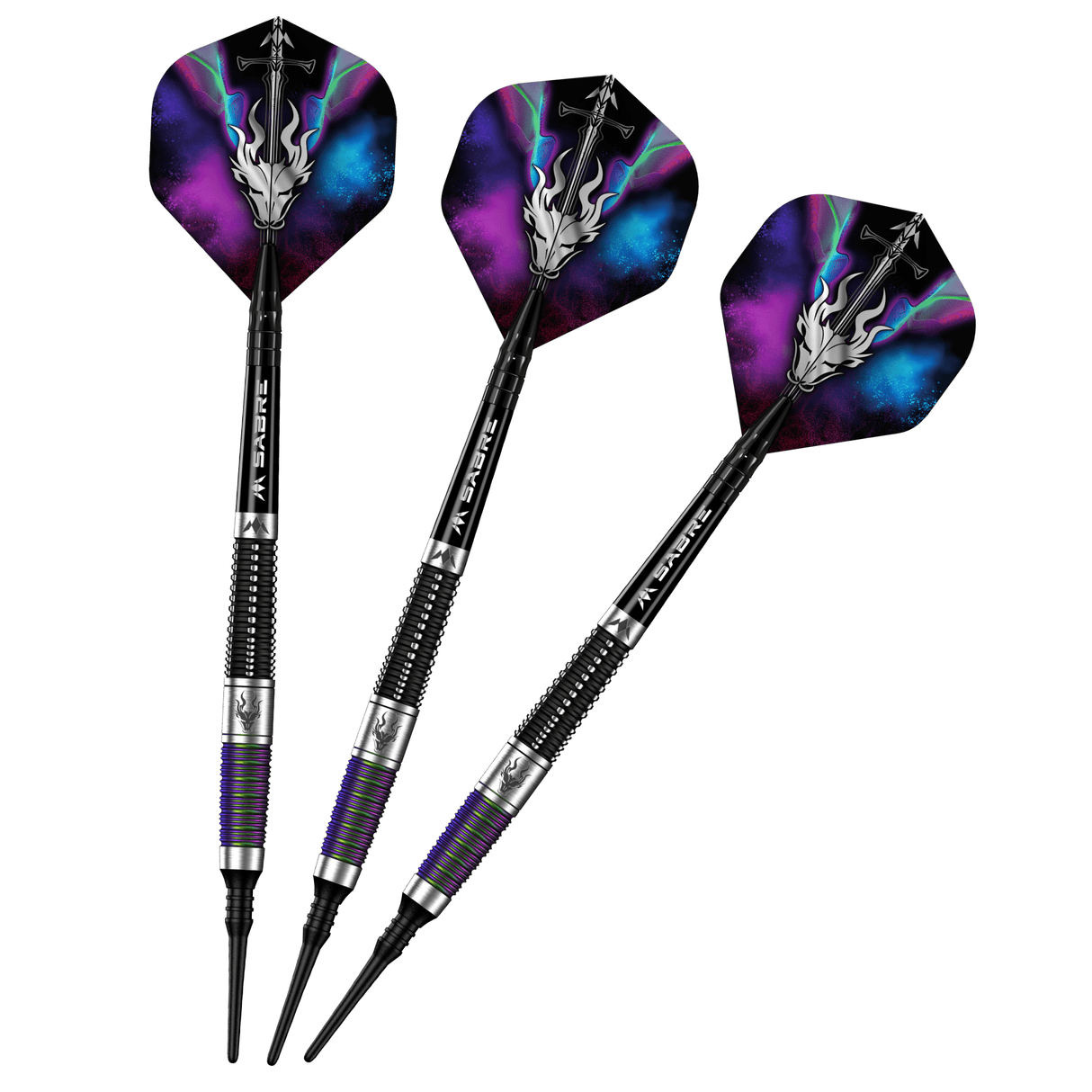 Mission Occult Darts - Soft Tip - 90% - Black & Coral PVD 18g