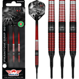 Bulls Phantom Grip Darts - Soft Tip - Micro Ring Grip - Red 22g