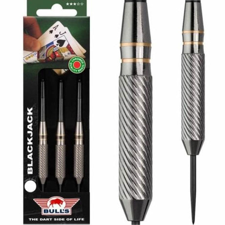 Bulls Black Jack Darts - Steel Tip Chromed Brass - Gold 20gPERS