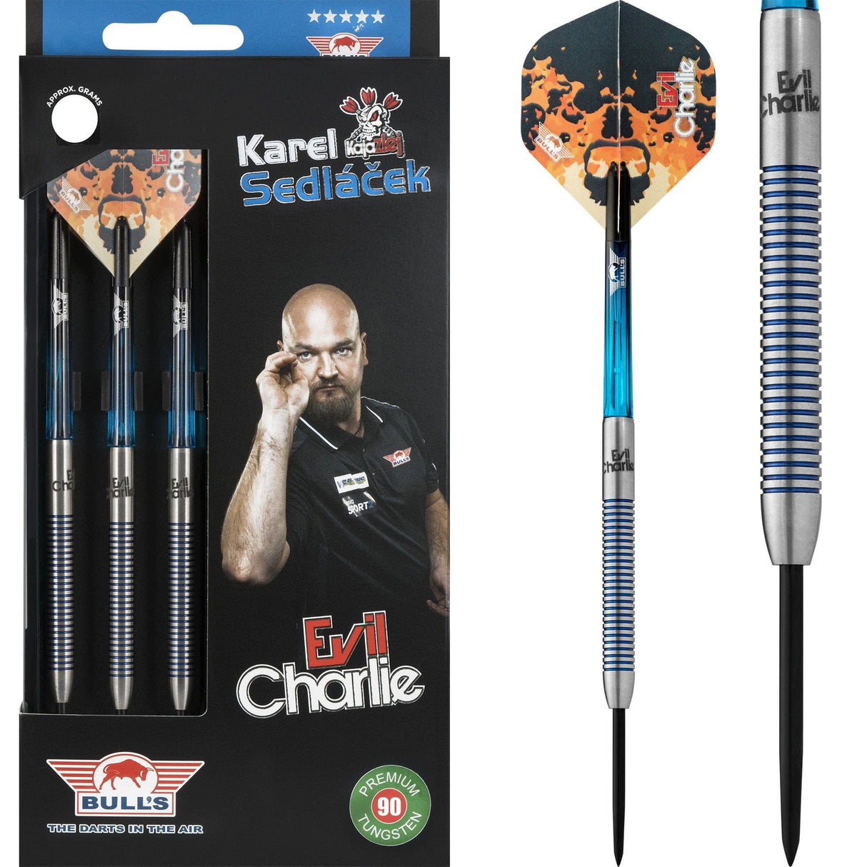 Bulls Karel Sedlacek Darts - Steel Tip - 90 - Evil Charlie 21g