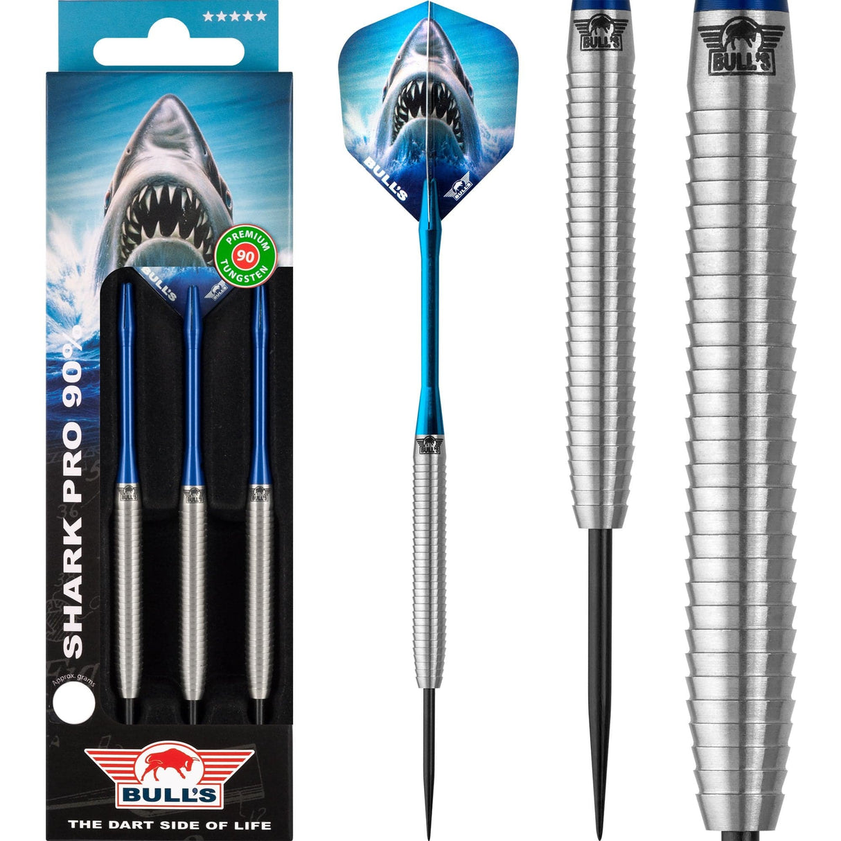 Bulls Shark Pro Darts - Steel Tip Tungsten - Style A - Razor 21g