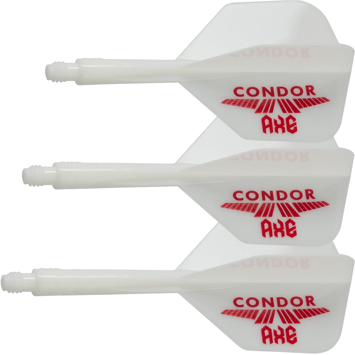 Condor AXE Logo Dart Flights - Small - White & Red