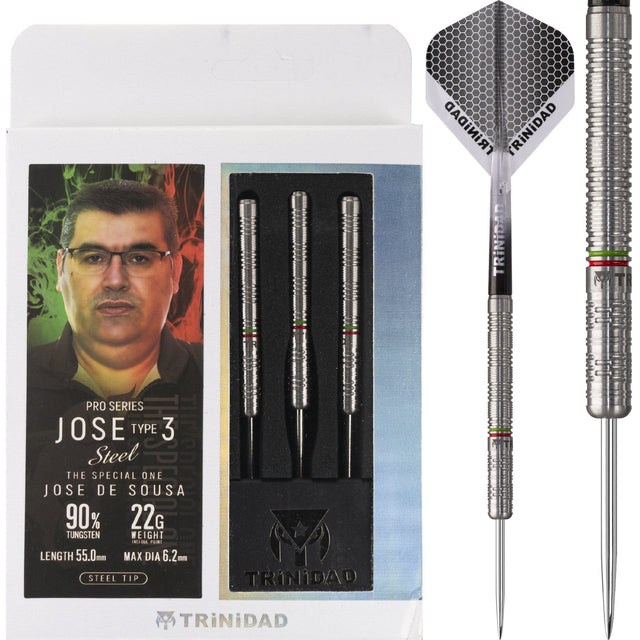 Trinidad Pro - Steel Tip Darts - Jose De Sousa - Jose Type3 22g