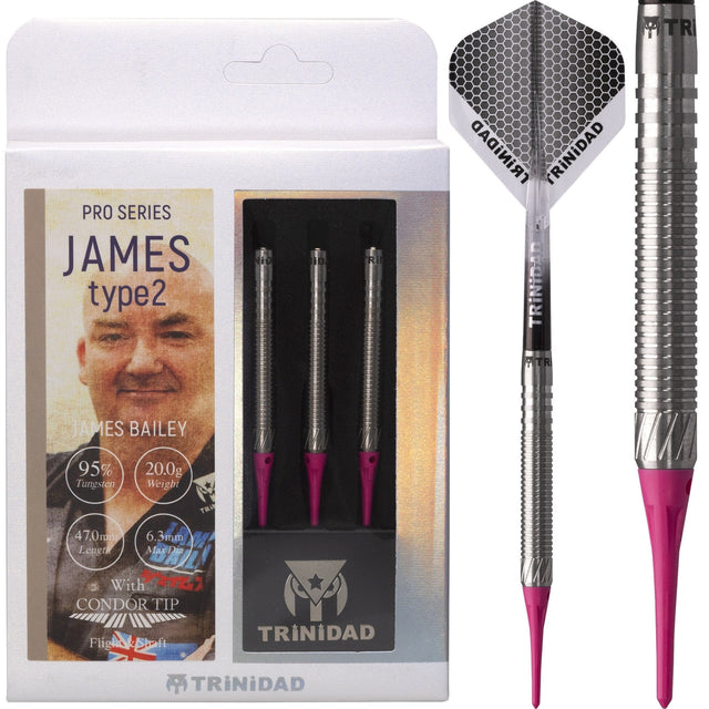 Trinidad Pro - Soft Tip Darts - James Bailey - Type2 20g