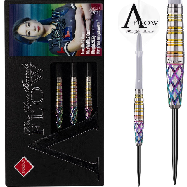 Dynasty Darts - Black Line - Steel Tip - Kim Hyojin - Lisa III - Rainbow - 21g 21g