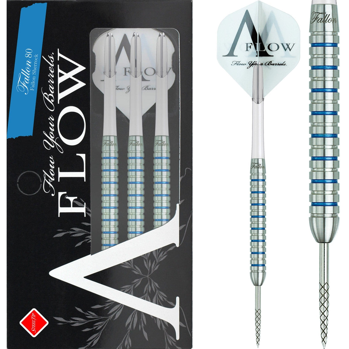 Dynasty Darts - Fallon 80 - Blue Label - Steel Tip - Fallon Sherrock - 22g 22g