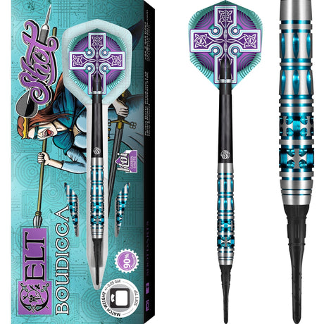 Shot Celt Boudicca Darts - Soft Tip - Blue 18g