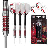 Legend Darts - Steel Tip - 90% Tungsten - The Lancashire Rose - Lisa Ashton - Electro Red