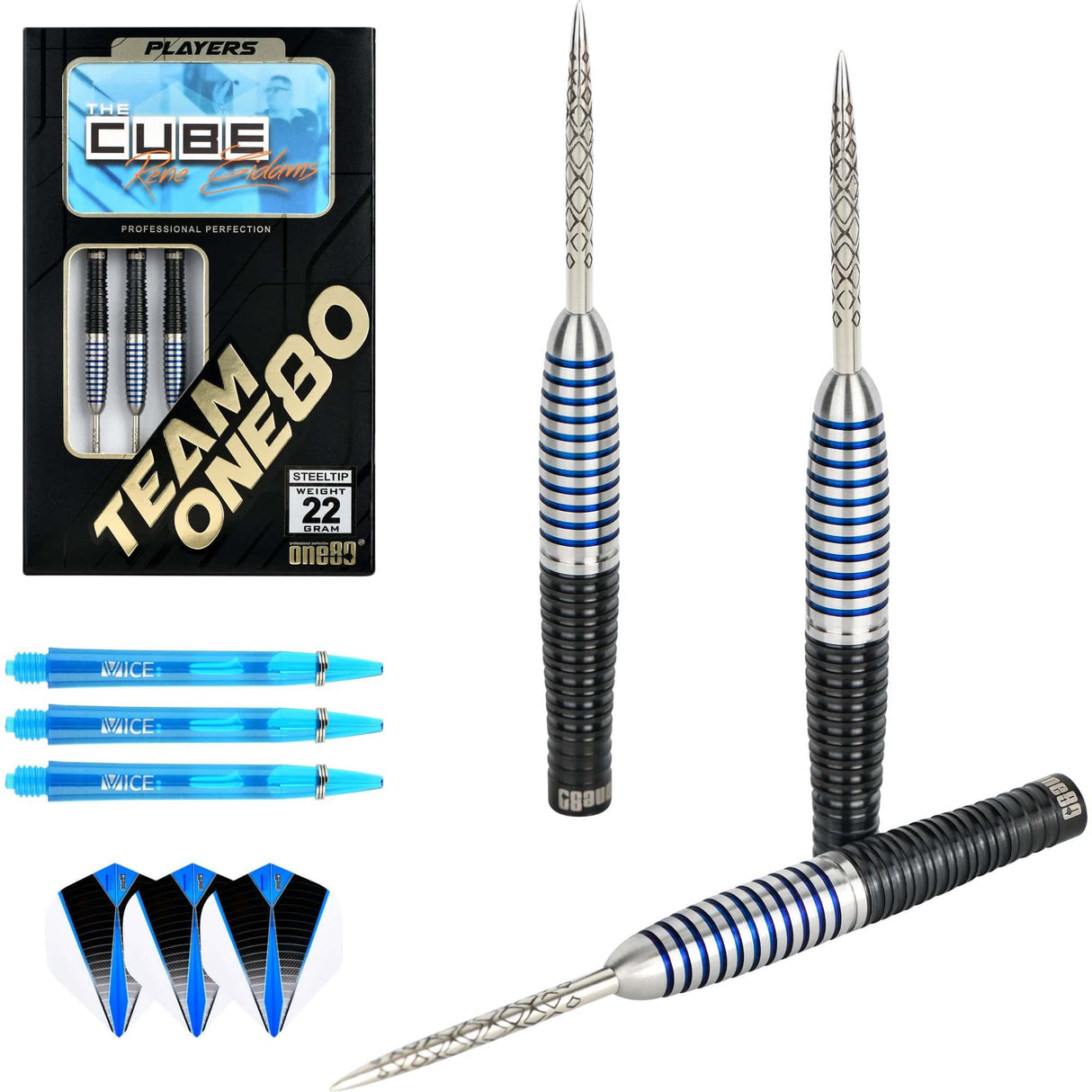 One80 Rene Eidams Darts - Steel Tip - The Cube - Signature V3