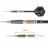 One80 Ascent Darts - Steel Tip - S03 - Black & Gold