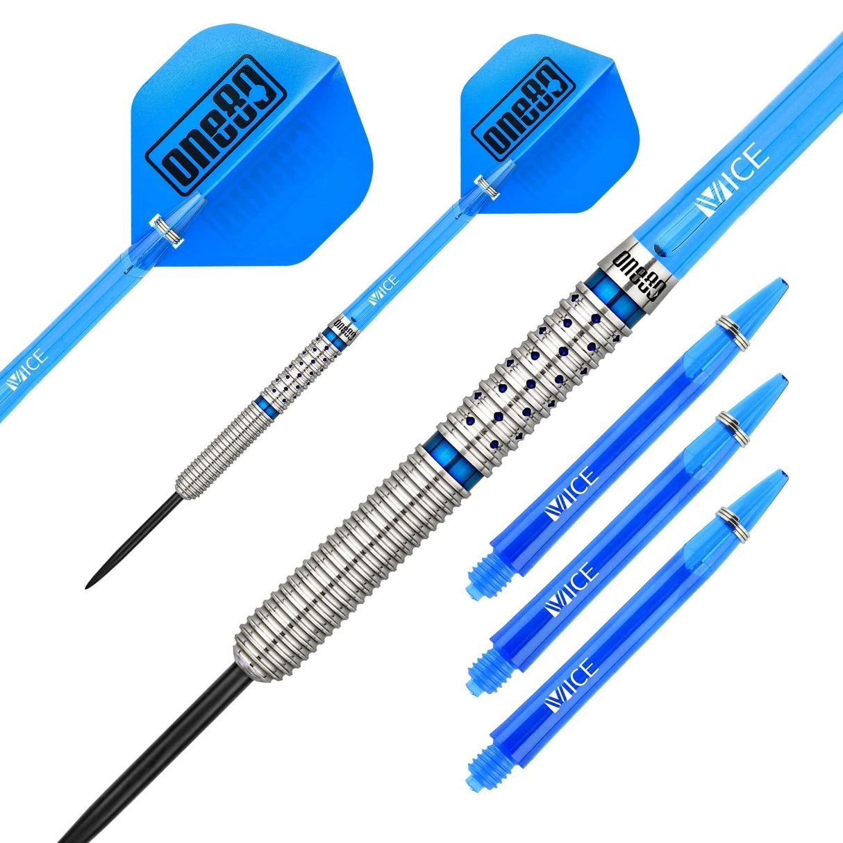 One80 Brayden Hall Darts - Steel Tip - Spot Blue - 23g 23g