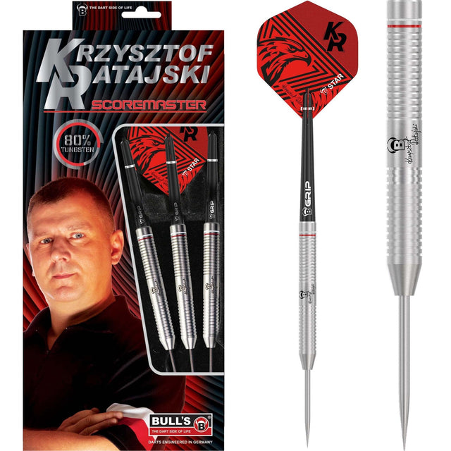 BULL'S Krzysztof Ratajski Darts - Steel Tip - The Polish Eagle - Scoremaster 22g