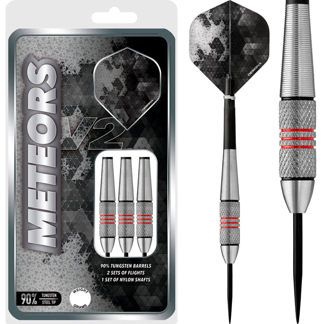 Designa Meteors 90 V2 Darts - Steel Tip - M1 - Knurled 30g