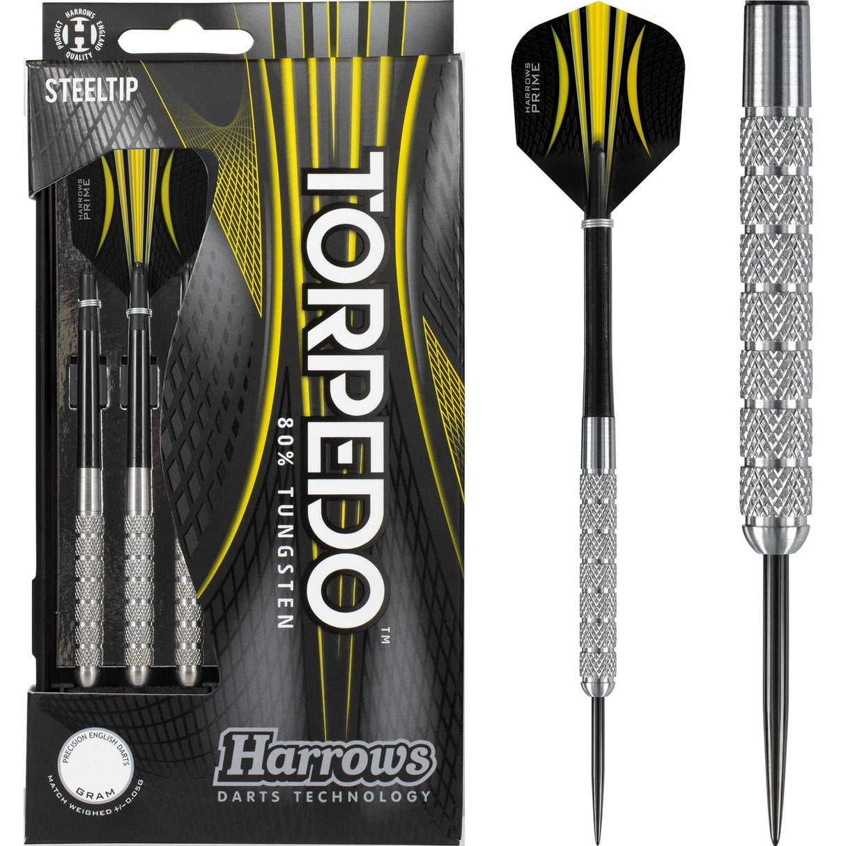 Harrows Torpedo Darts - Steel Tip - Full Knurl 21gPERS