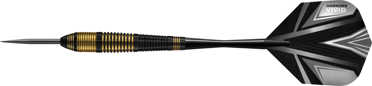 Harrows Vivid Darts - Steel Tip Brass - Black