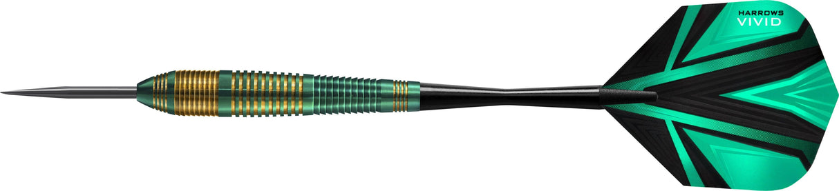 Harrows Vivid Darts - Steel Tip Brass - Green