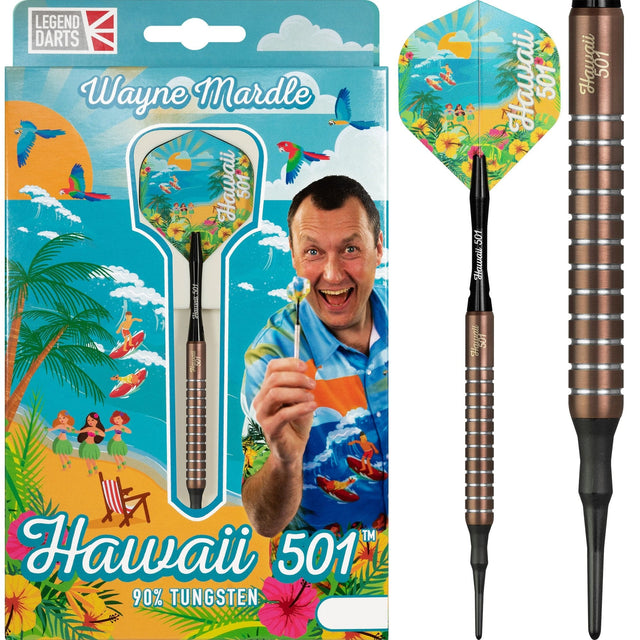 Legend Wayne Mardle Darts - Soft Tip - Hawaii 501 - Silica