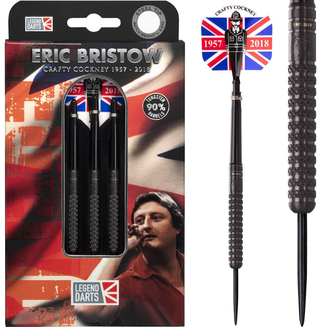 Legend Darts - Eric Bristow - Steel Tip - Cocked Finger - K1 - Black