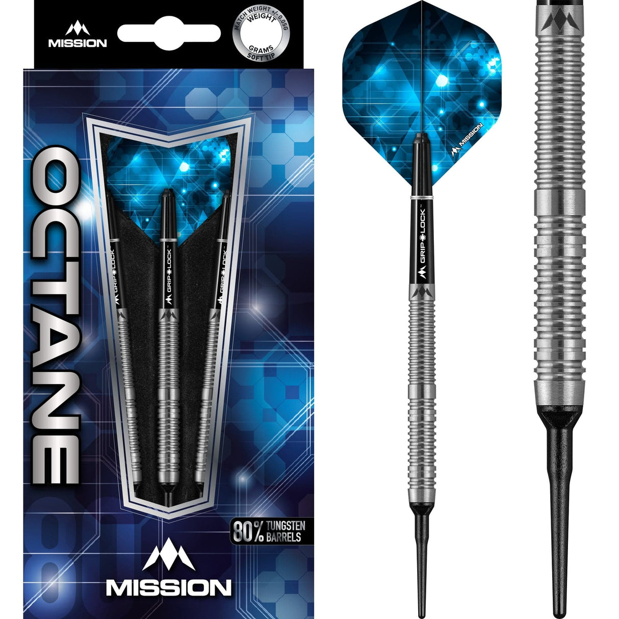 Mission Octane Darts - Soft Tip - M1 - Twin Ring 18g