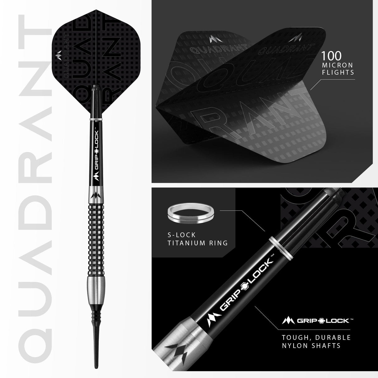 *Mission Quadrant Darts - Soft Tip - M3 - Quad Grip