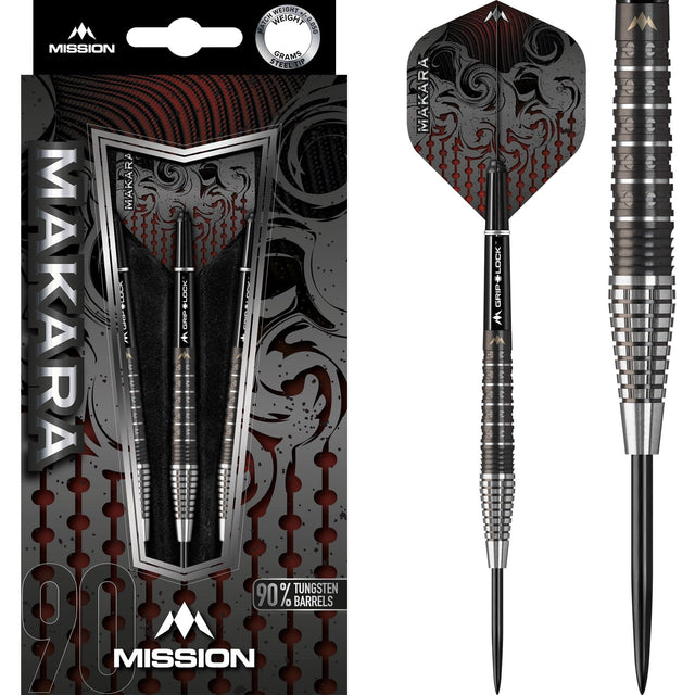 Mission Makara Darts - Steel Tip - M2 - Graphite PVD Black 21g