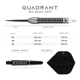 *Mission Quadrant Darts - Steel Tip - M3 - Quad Grip