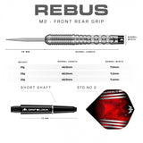 Mission Rebus Darts - Steel Tip - M2 - Front Ring Grip