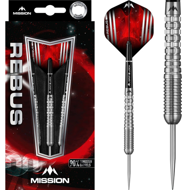 Mission Rebus Darts - Steel Tip - M2 - Front Ring Grip 21g