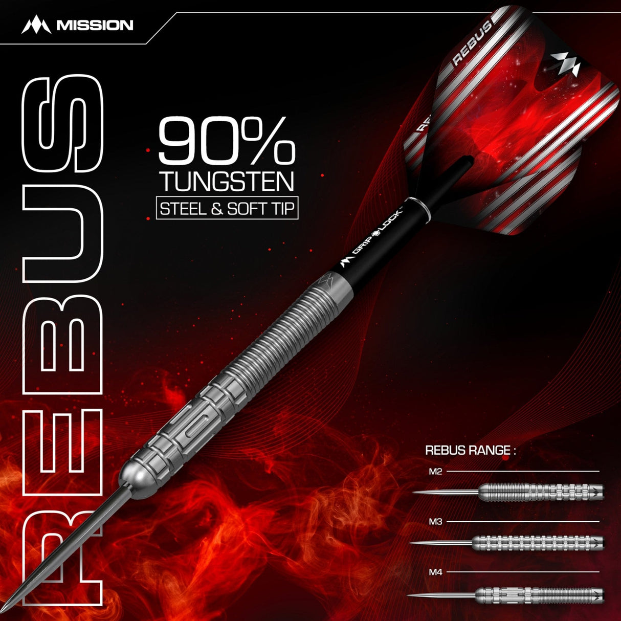 Mission Rebus Darts - Steel Tip - M4 - Rear Ring Grip