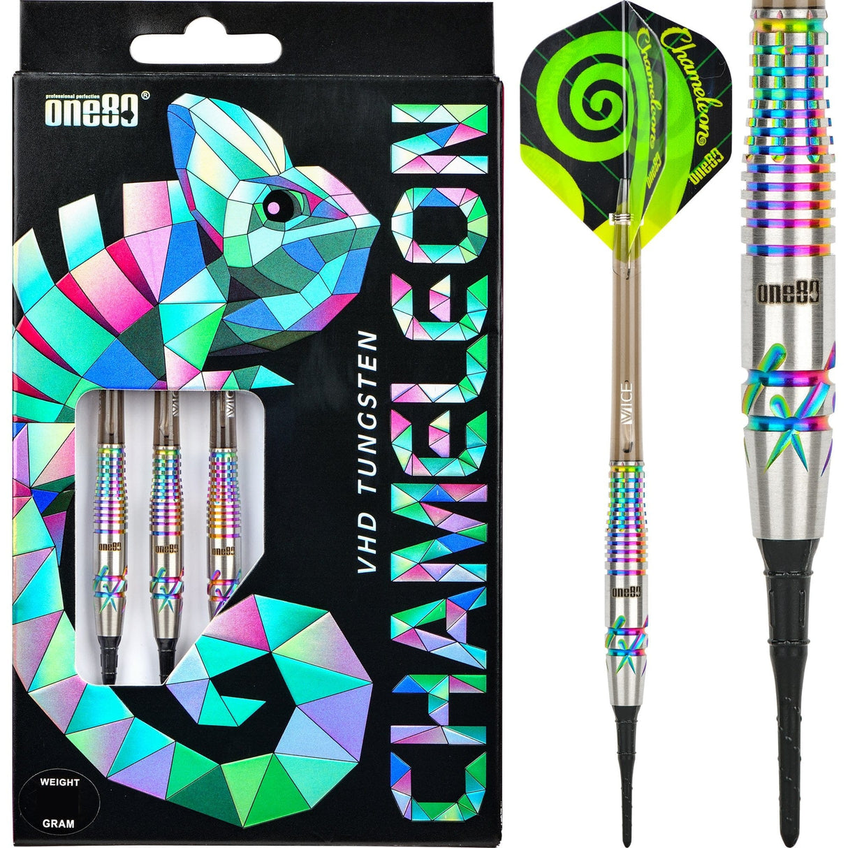 One80 Chameleon Darts - Soft Tip - Sunny 18g