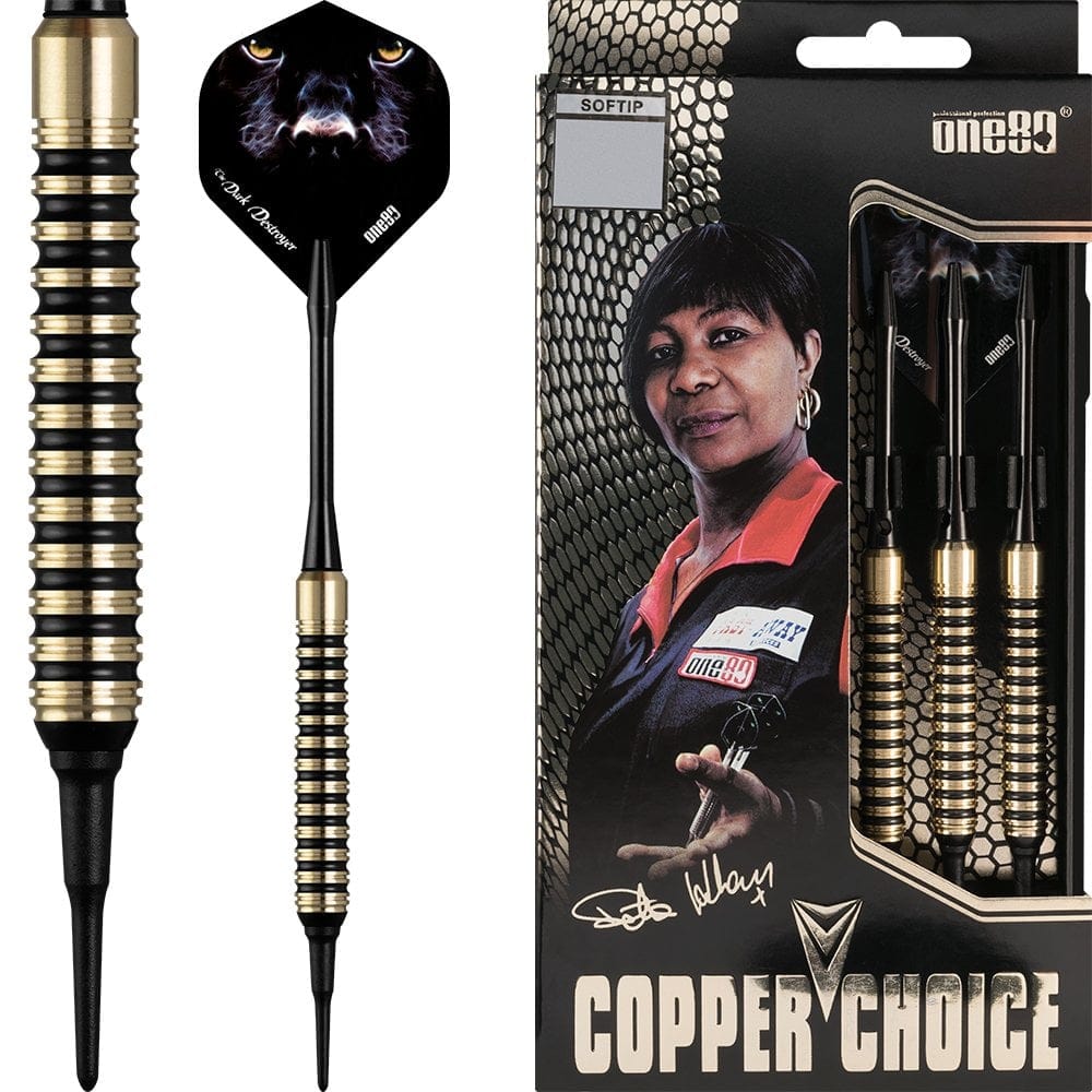 One80 Deta Hedman Darts - Soft Tip Brass - Copper Choice 18g