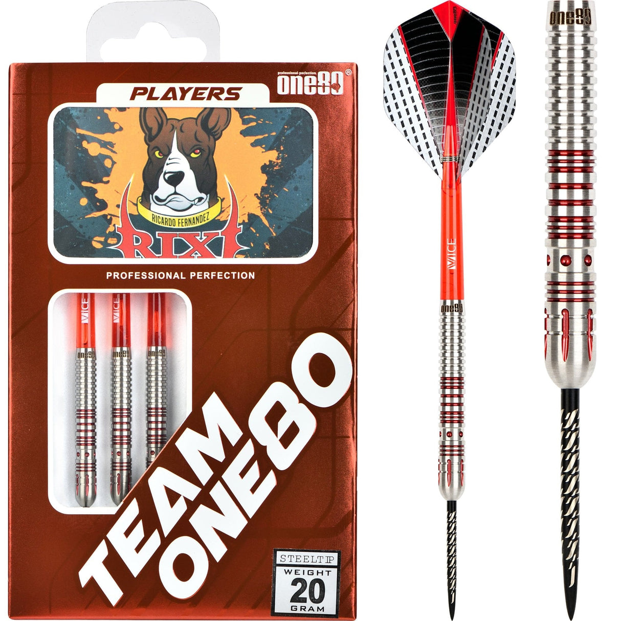 One80 Ricardo Fernandez Darts - Steel Tip - Rixi - 20g 20g