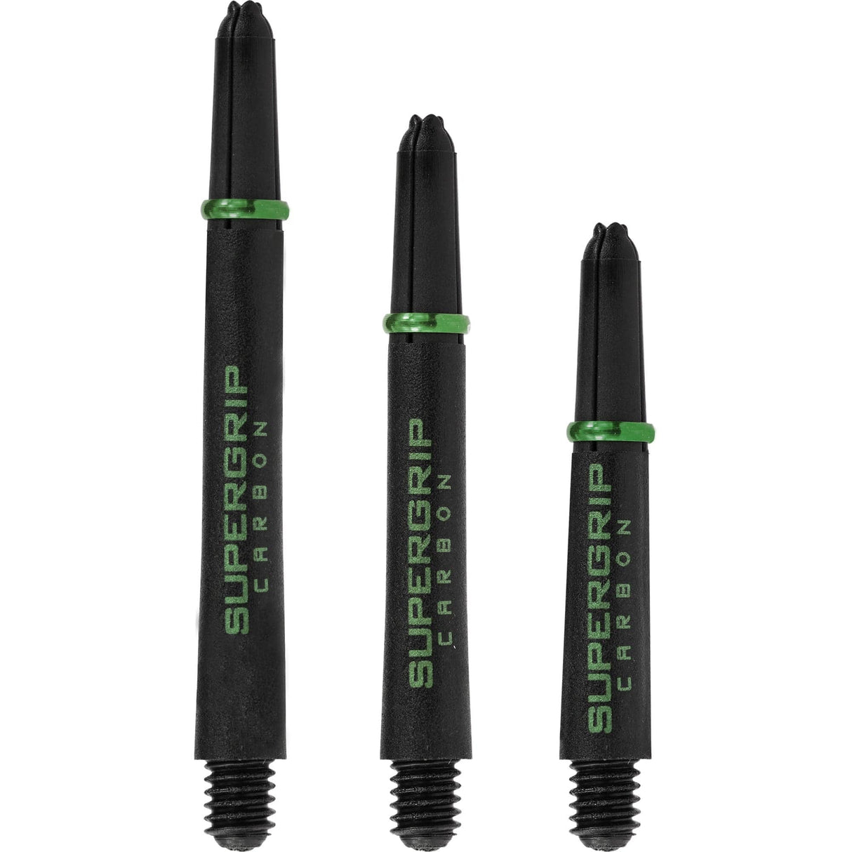 Harrows Supergrip Carbon Dart Shafts - Black & Green