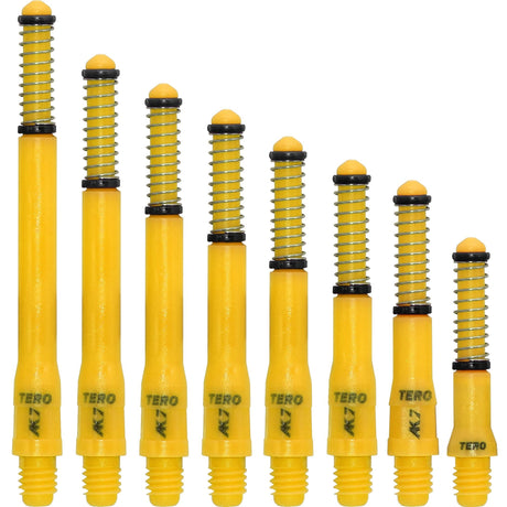 Cuesoul - Dart Shafts - Tero Flight System - AK7 - Standard - Set of 4 - Yellow