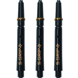 Harrows Supergrip Spin Stems - Dart Shafts - Black Gold Medium