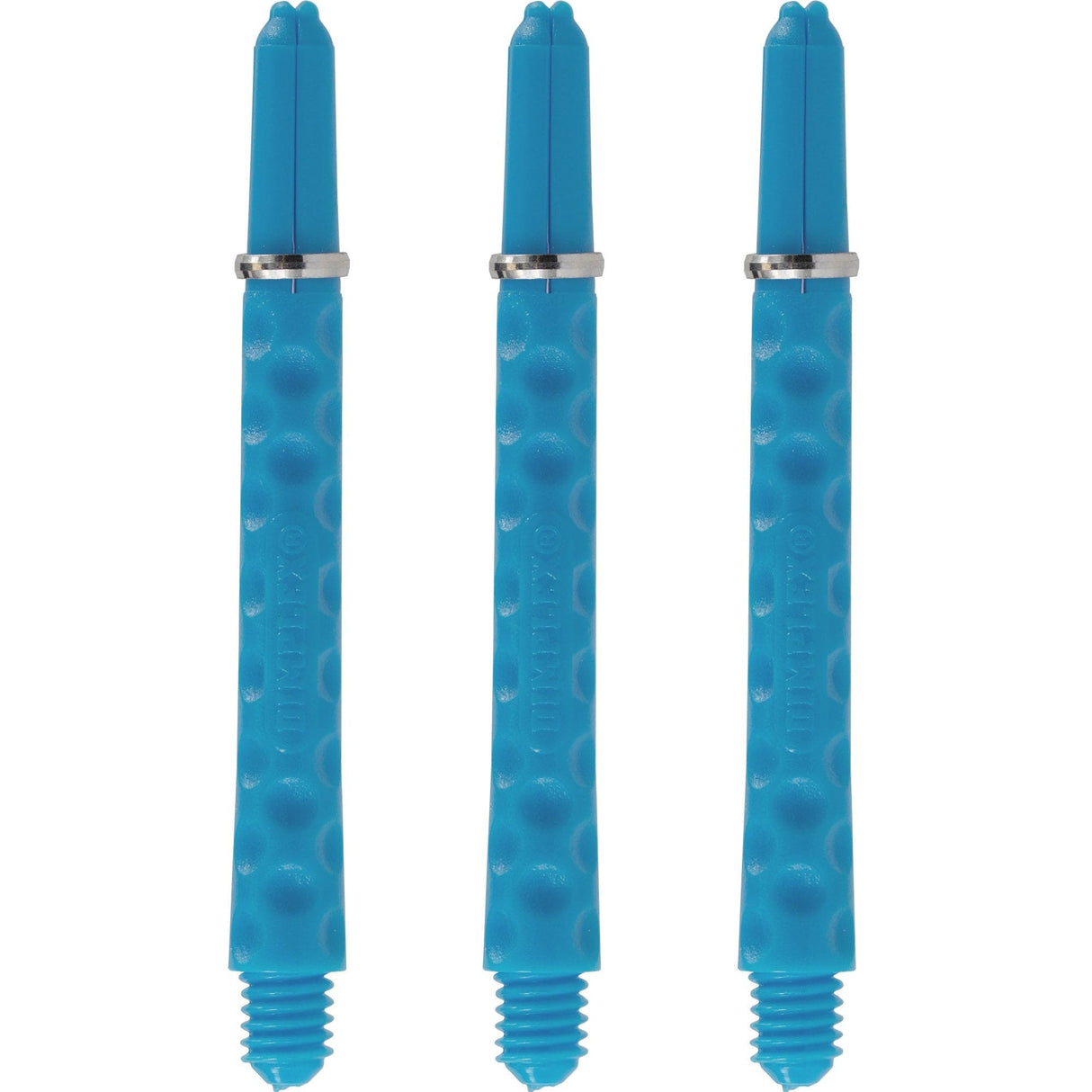 Harrows Dimplex Shafts - Dart Stems - with Rings - Aqua Blue Medium