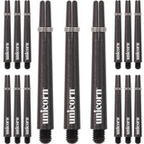 Unicorn Gripper 3 Dart Shafts - VALUE PACK - 5 Sets - Black Medium