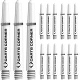 Darts Corner Nylon Dart Shafts - VALUE PACK - 5 Sets - White Tweenie