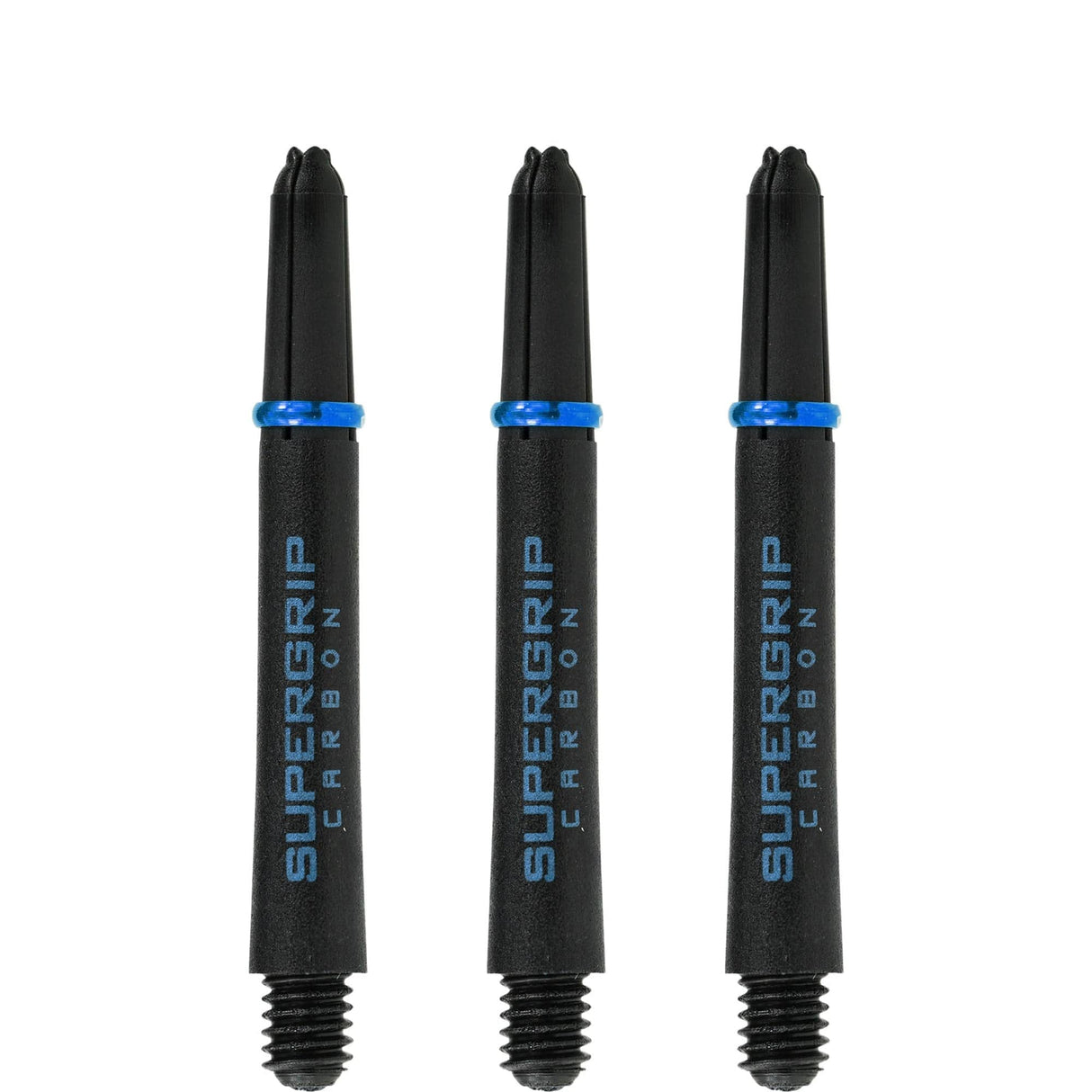 Harrows Supergrip Carbon Dart Shafts - Black & Aqua Tweenie