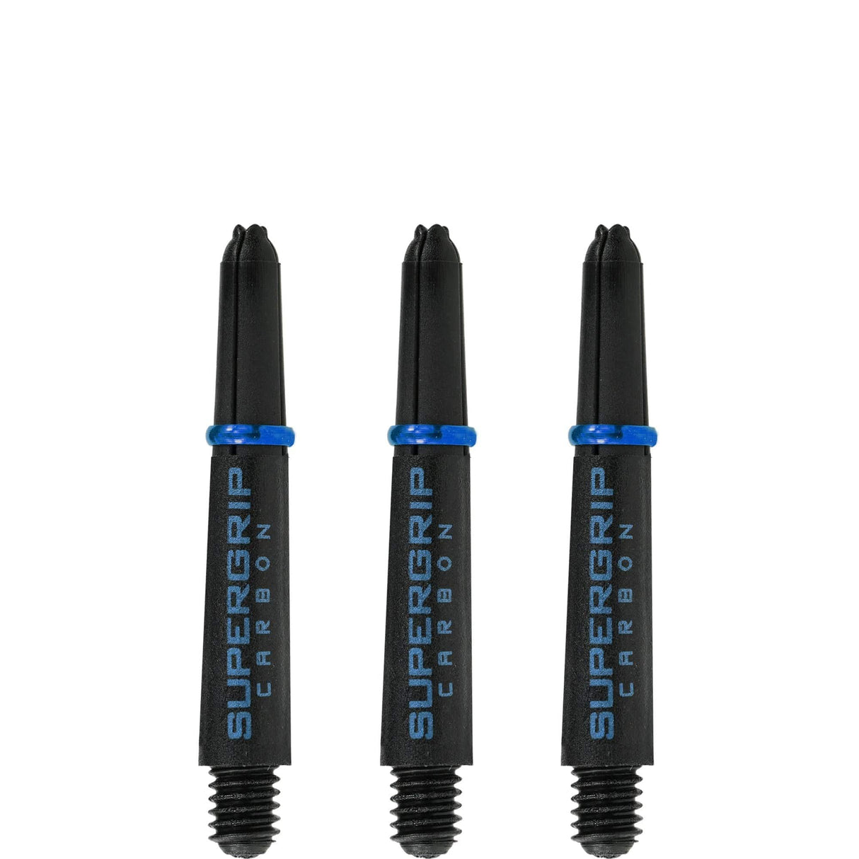 Harrows Supergrip Carbon Dart Shafts - Black & Aqua Short