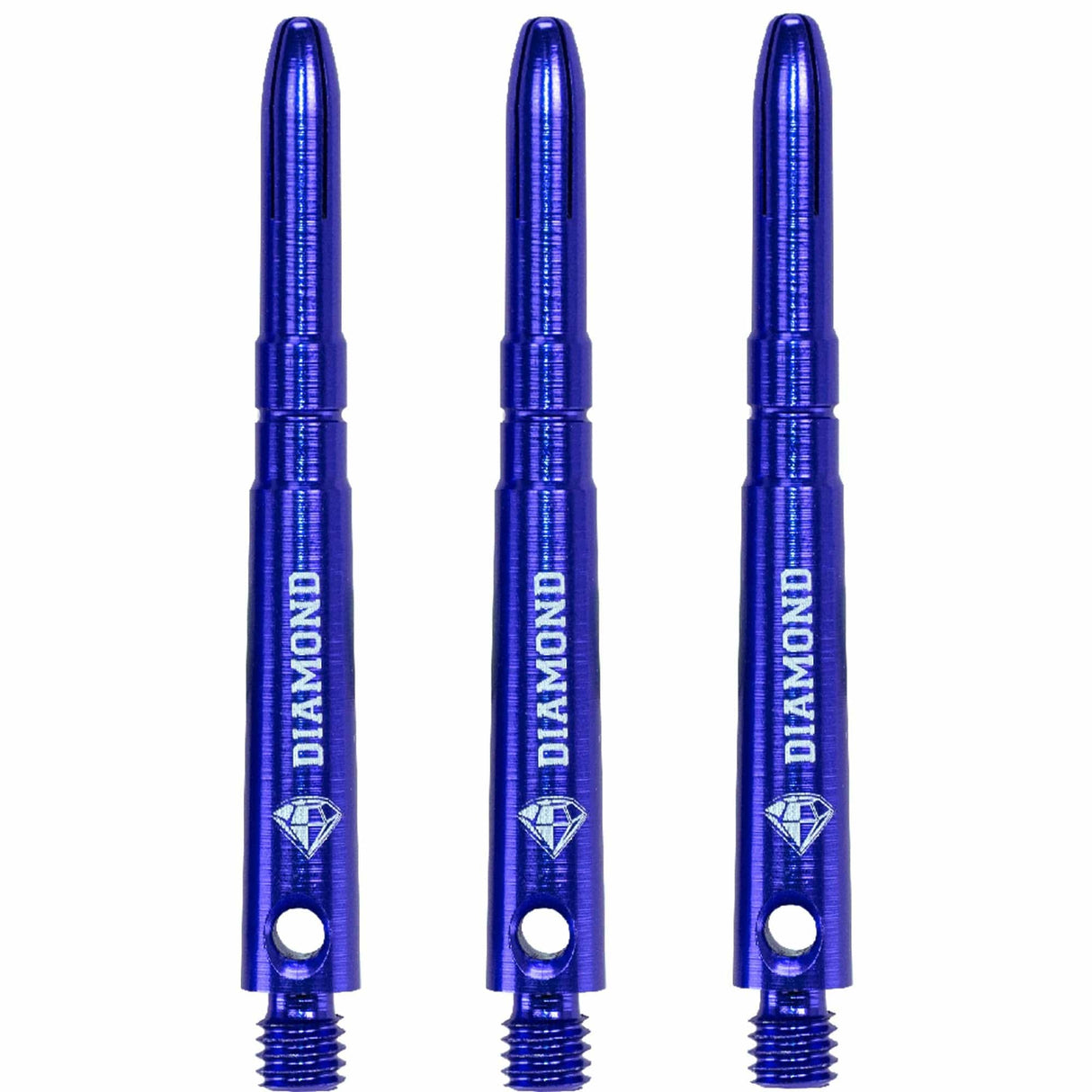 Cuesoul - Aluminium Dart Shafts - Diamond - Value Pack - 4 sets - Blue Medium