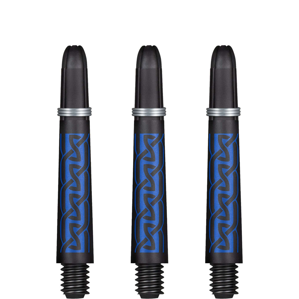 Shot Koi Carbon Dart Shafts - with Springs - Pakati Blue Tweenie