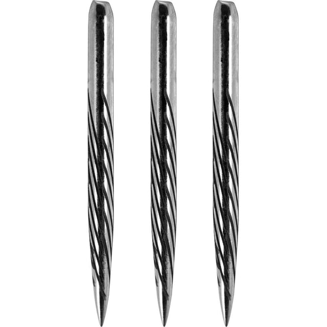 One80 Aztec Dart Points - Style C - Silver - Spiral 32mm