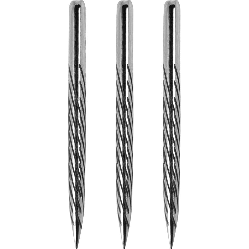 One80 Aztec Dart Points - Style C - Silver - Spiral 34mm