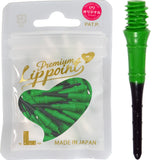 L-Style N9 - Lip Points Two Tone - Spare Black Tips - 2ba - Pack 30 Green