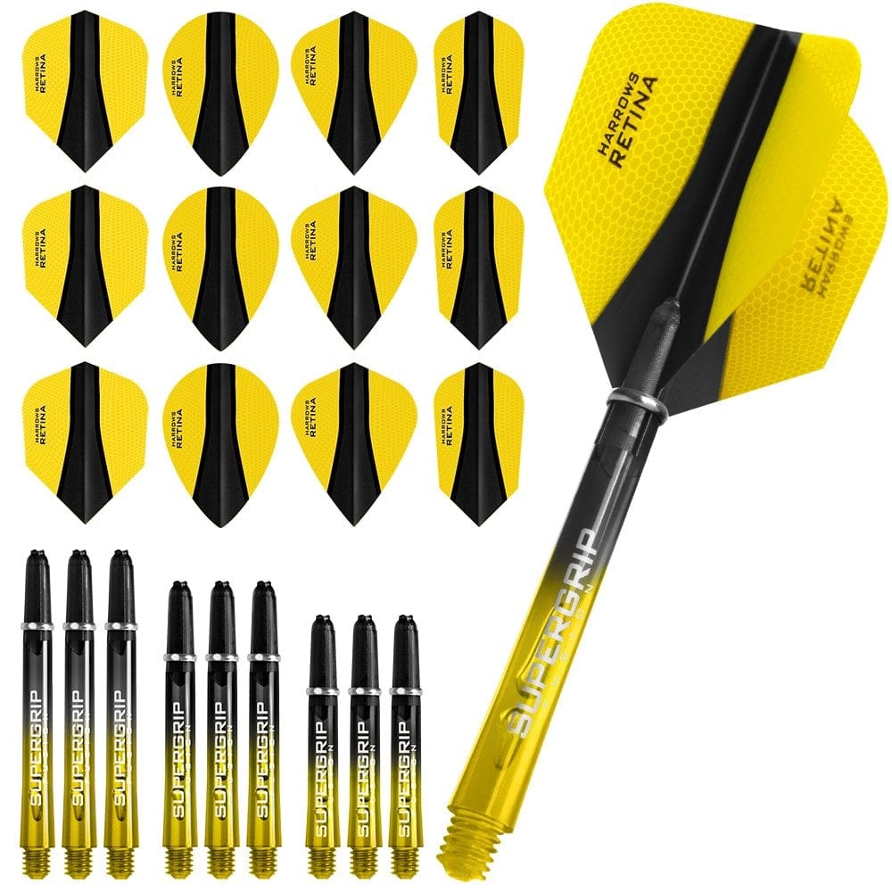 Harrows Retina Fusion X - Flight & Shaft Combo Kit - Mixed - Yellow