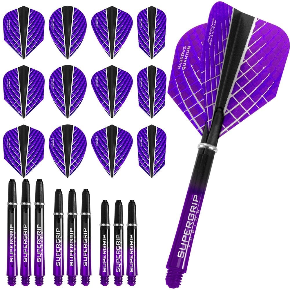 Harrows Quantum Fusion X - Flight & Shaft Combo Kit - Mixed - Purple